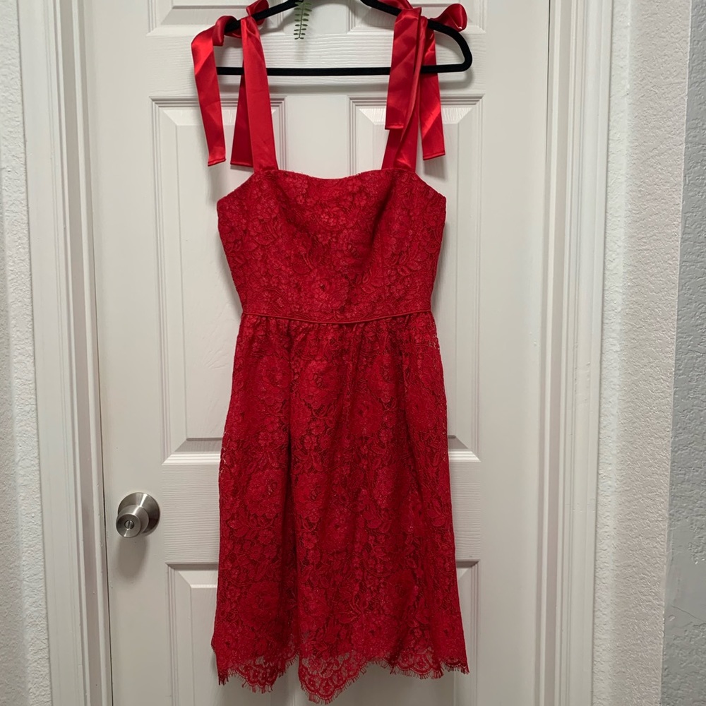 NWT GAL MEETS GLAM Lucia Satin Strap Lace - Picture 11 of 16